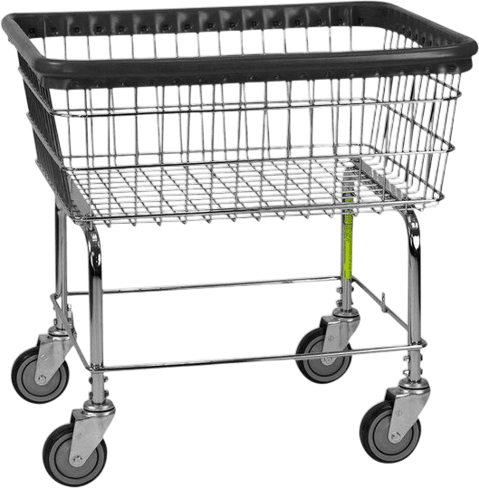 R&B Wire Products 2.5 Bushel Chrome Laundry Cart