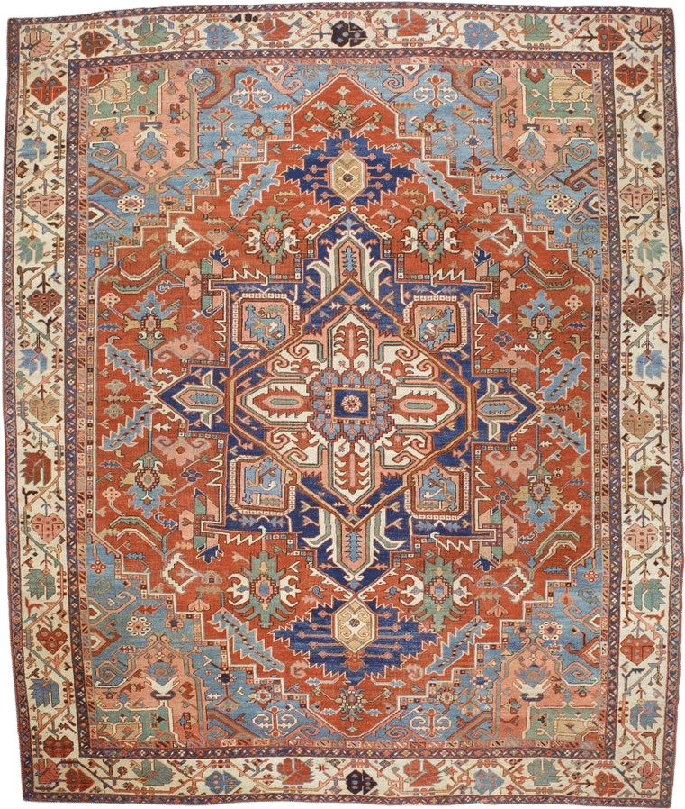 Antique Persian Serapi Rug 10’4” X 12’5”