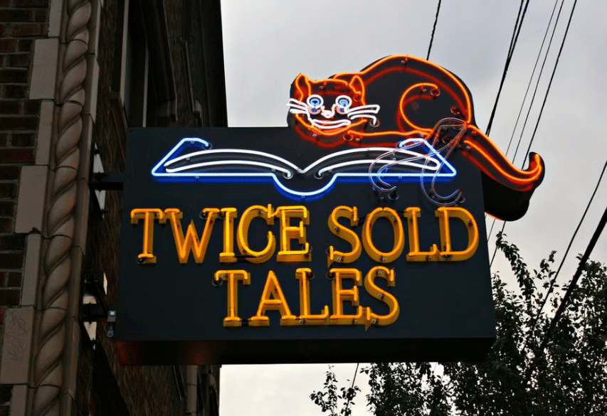 Twice Sold Tales bookstore with cats