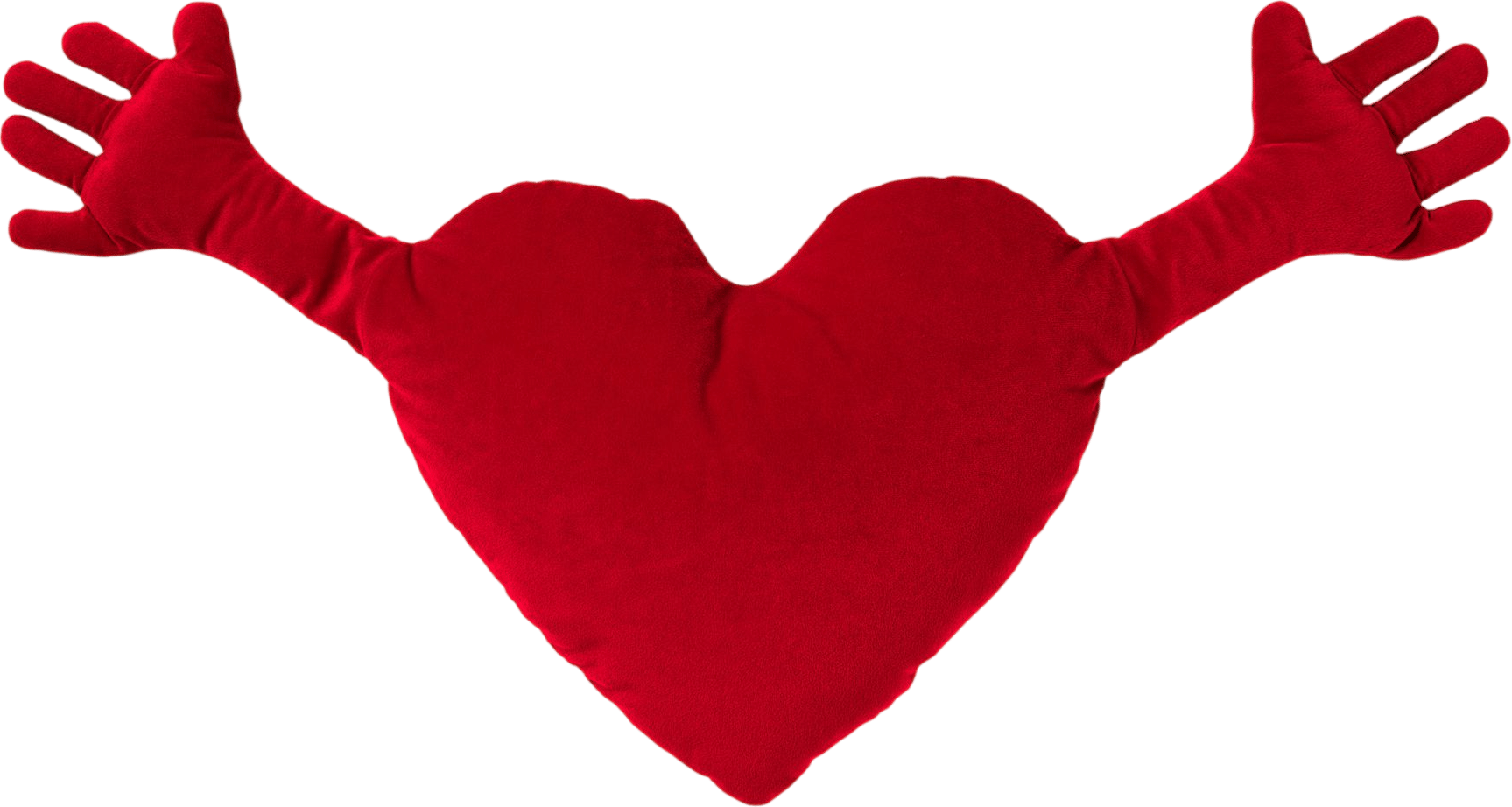 FAMNIG HJÄRTA cushion, red