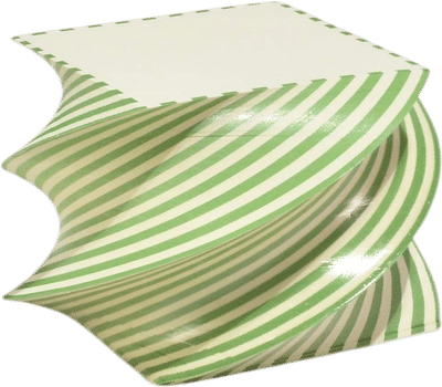 Dash Stripe Green Spiral Pad
