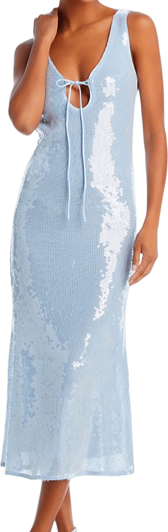 Bardot Isha Sequin Midi dress in Aqua