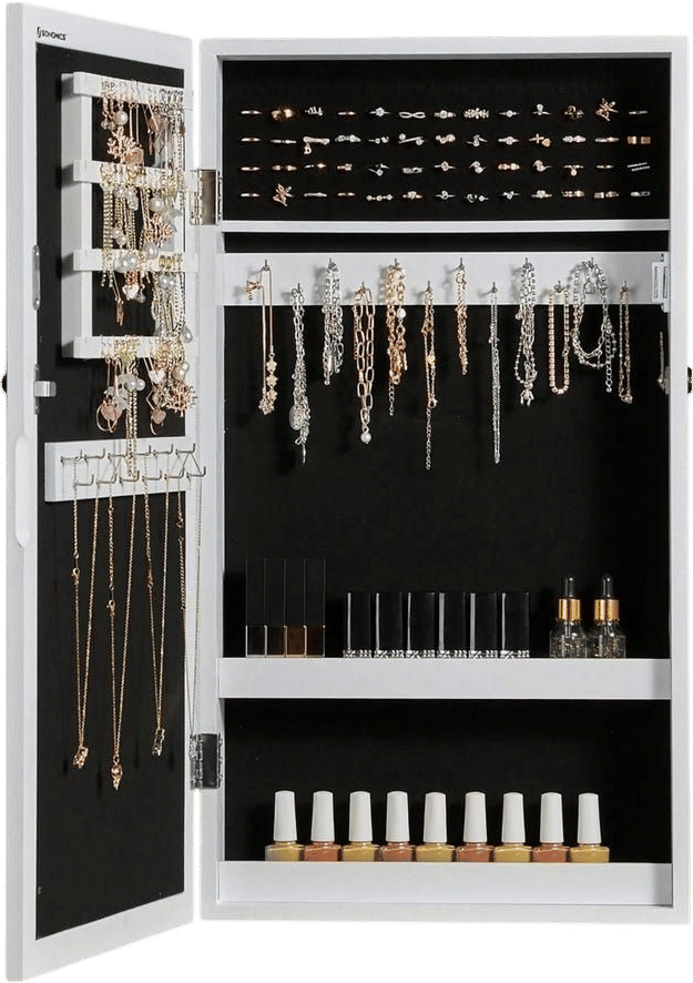 Jewelry Armoire With Mirror