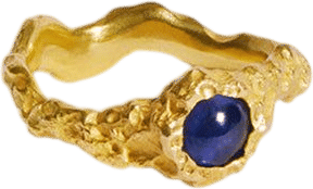 Small Stardust Cabochon Sapphire Ring