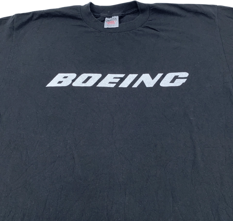 Vintage Oneita Boeing Airplane Rocket Missile Shirt