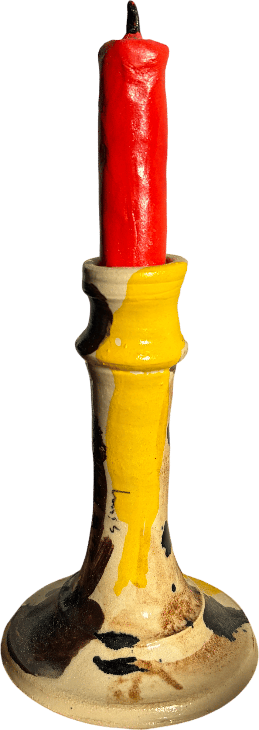 Candlestick & Ceramic Candle