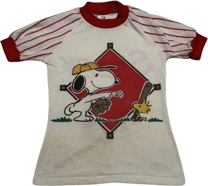 Vintage Kids Snoopy Baseball Tee