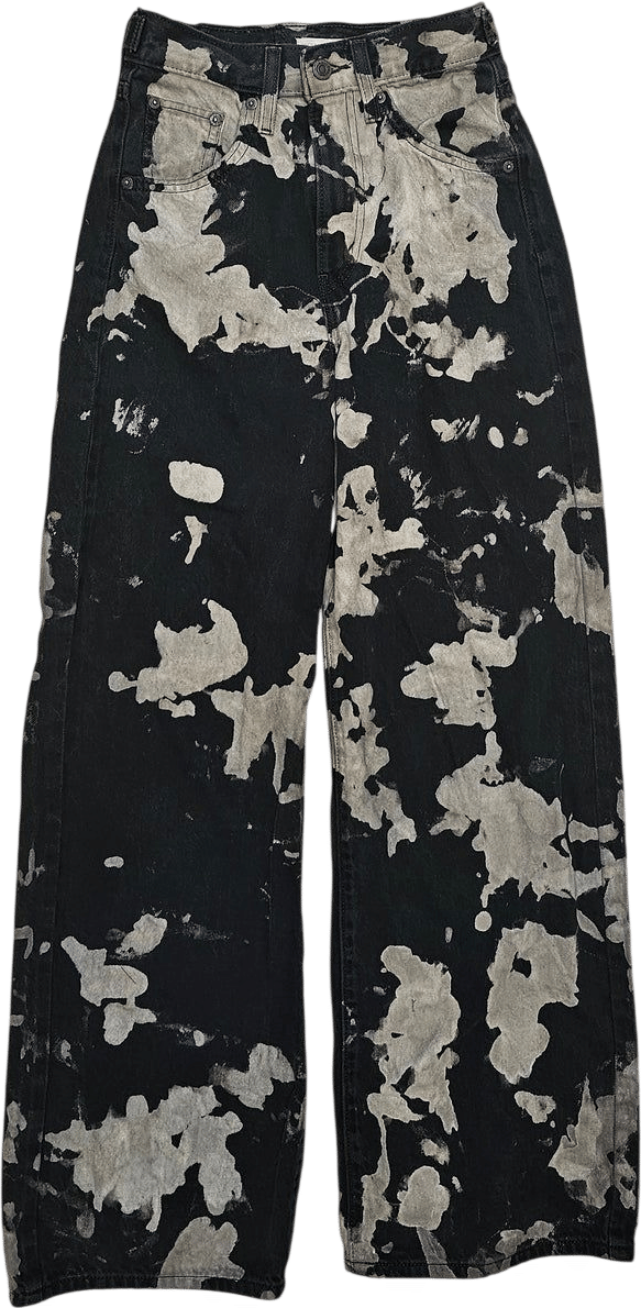 Shelbe shop Reworked acid wash Levis cinch baggy jeans