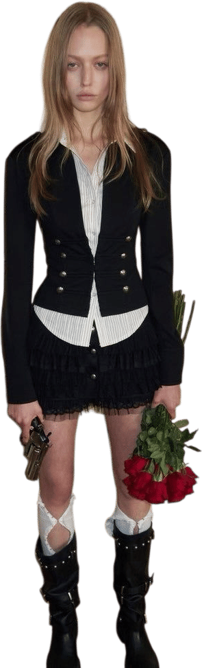 Buttoned Shirt Blazer
