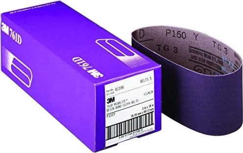 3M 81402 3-Inch x 21-Inch Purple Regalite Resin Bond 100 Grit Cloth Sanding Belt, Pack of 5