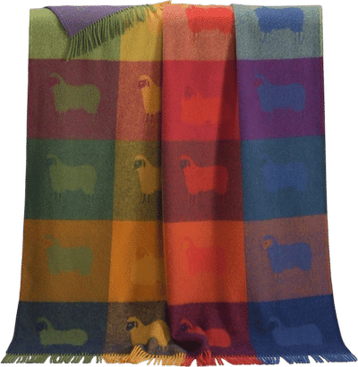 Autumn Dot Sheep Wool Throw
