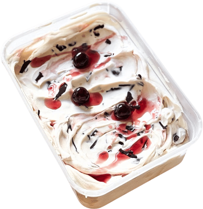 Amarena Cherry + Geranium Stracciatella Gelato