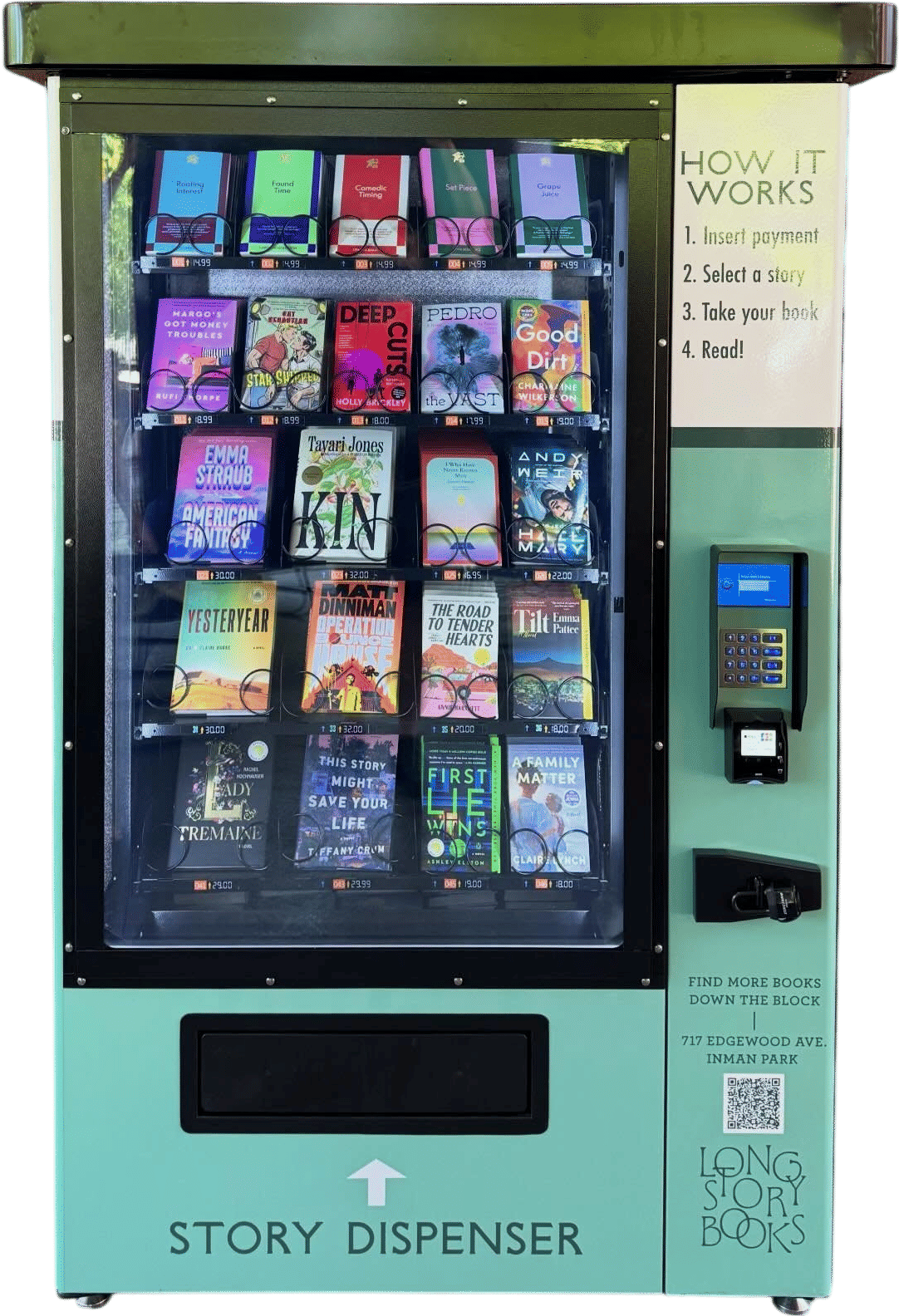 Book Vending Machine by Long Story Books