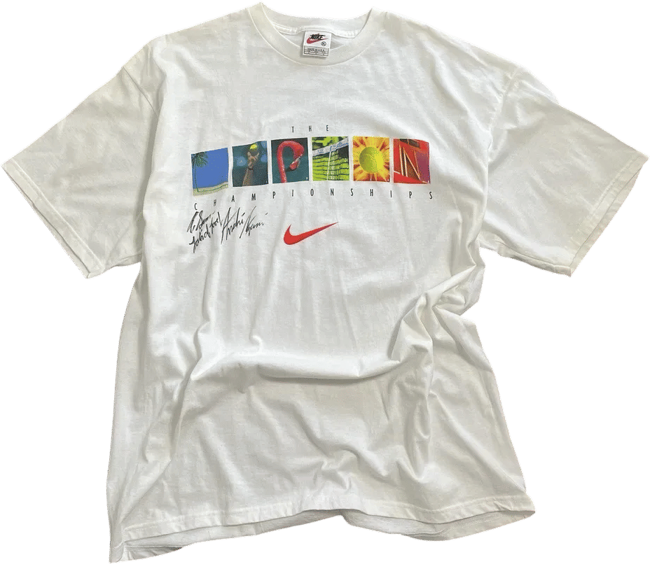 Vintage Nike Andre Agassi Autographed Tennis Shirt