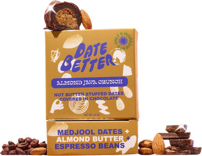 Almond Java Crunch Chocolate Covered Dates