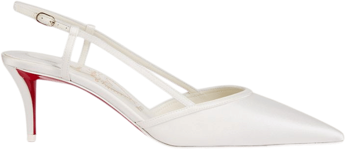 Christian Louboutin Miss Z Crêpe Satin Slingback Pumps
