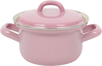 Pink Enamel Pot