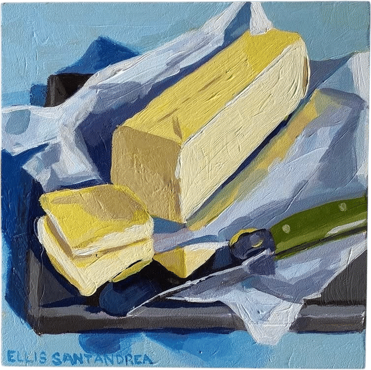 4x4 Butter Painting by Ellis Sant'Andrea