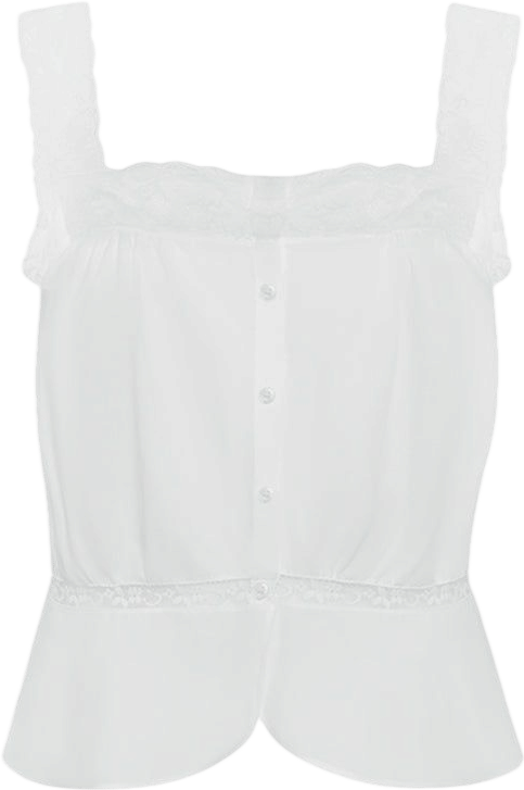 The Fleur Top: White Cotton Voile