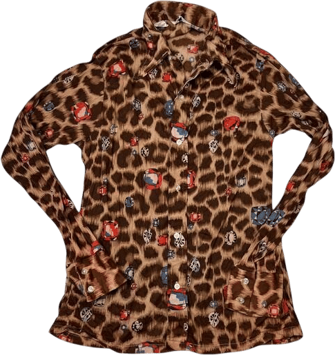 Vintage Gaucho Jewel and Animal Print Shirt