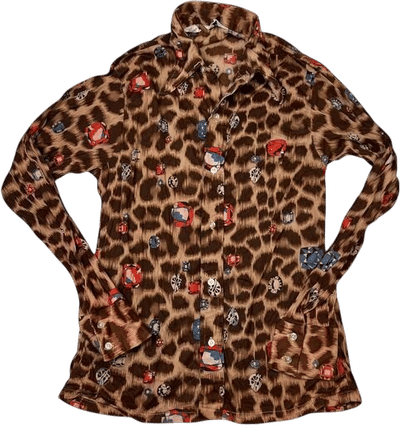 Vintage Gaucho Jewel and Animal Print Shirt