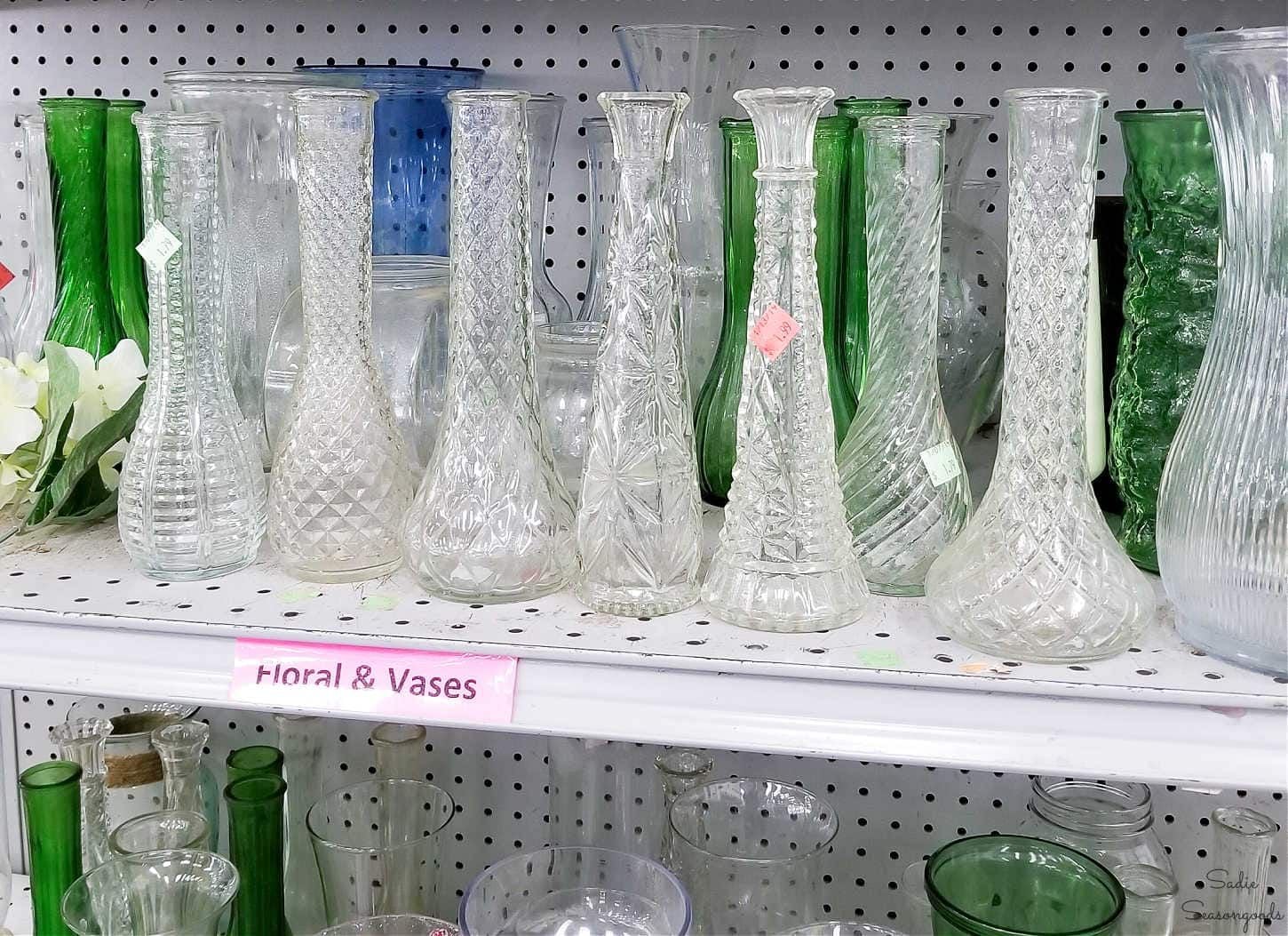 Flowers in a thrift store vase