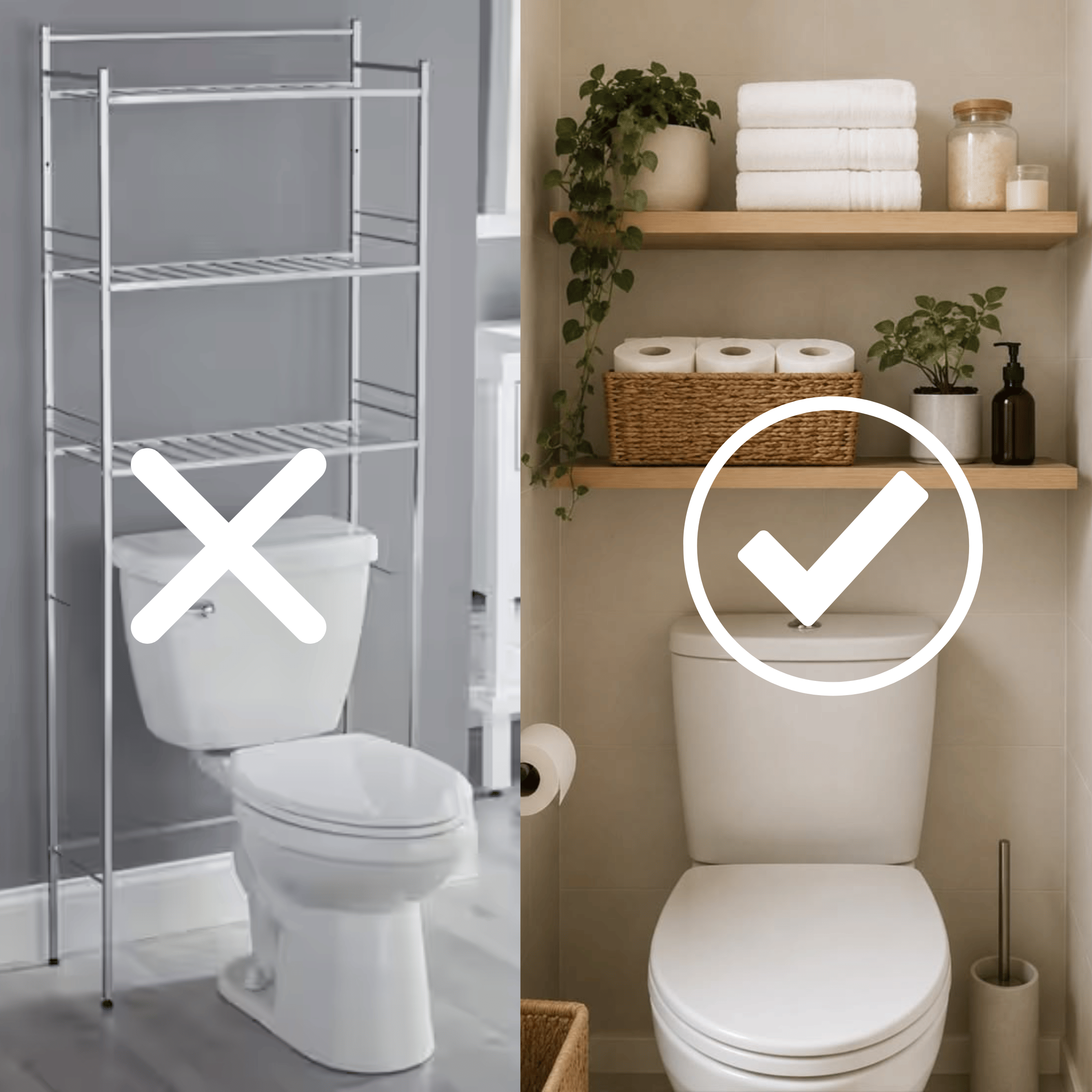 sturdy bathroom storage > flimsy bathroom storage