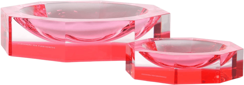 Lucite Pink Nut Bowl