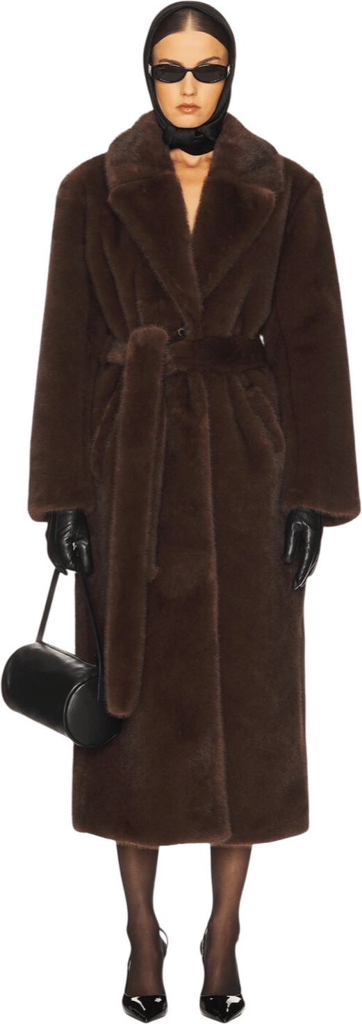 Darelle Oversized Faux Fur Maxi Coat
