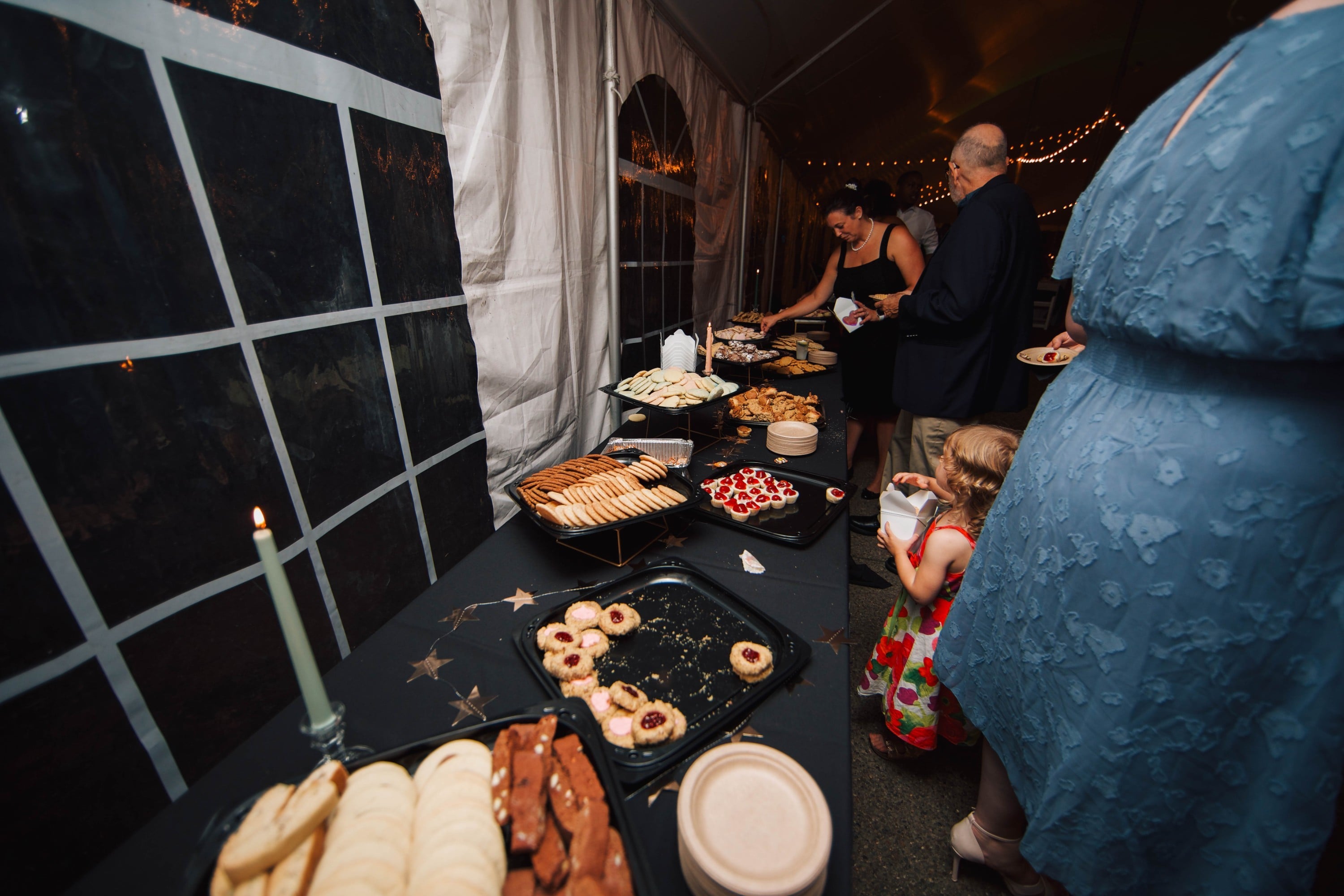 A cookie table with cookies all baked by my family