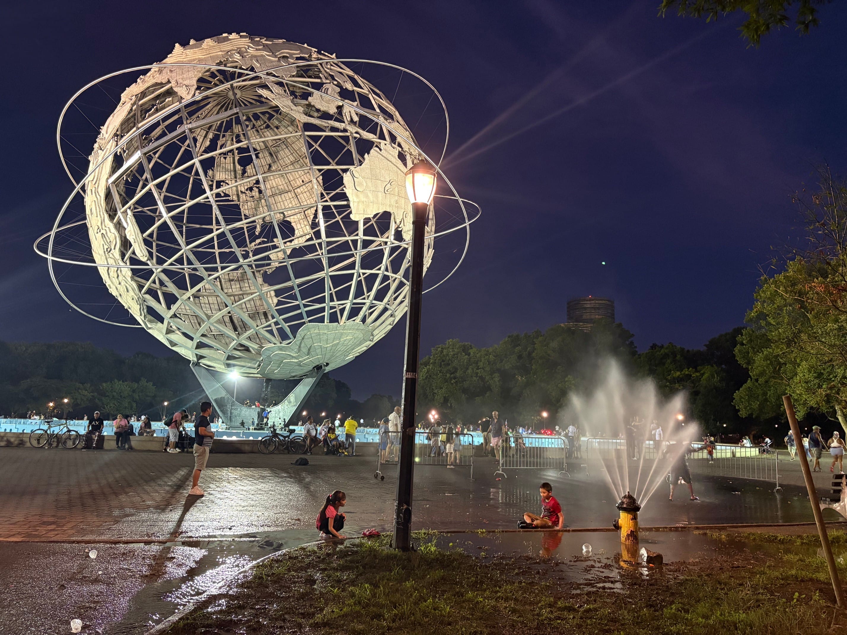 Running through an open hydrant during an NYC summer