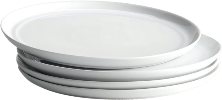 Hue White Dinner Plates, Set of 4