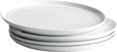 Hue White Dinner Plates