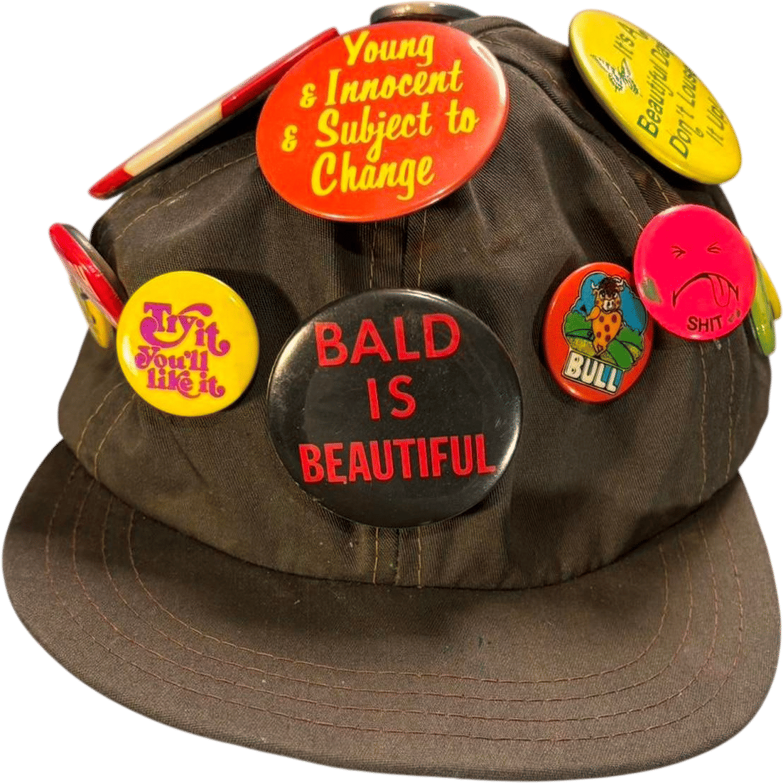 Vintage 60s - 70s Pin Hat!  
Beautiful brown base... | Depop