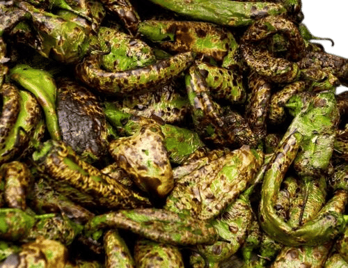 Roadside roasted green chiles- Santa Fe
