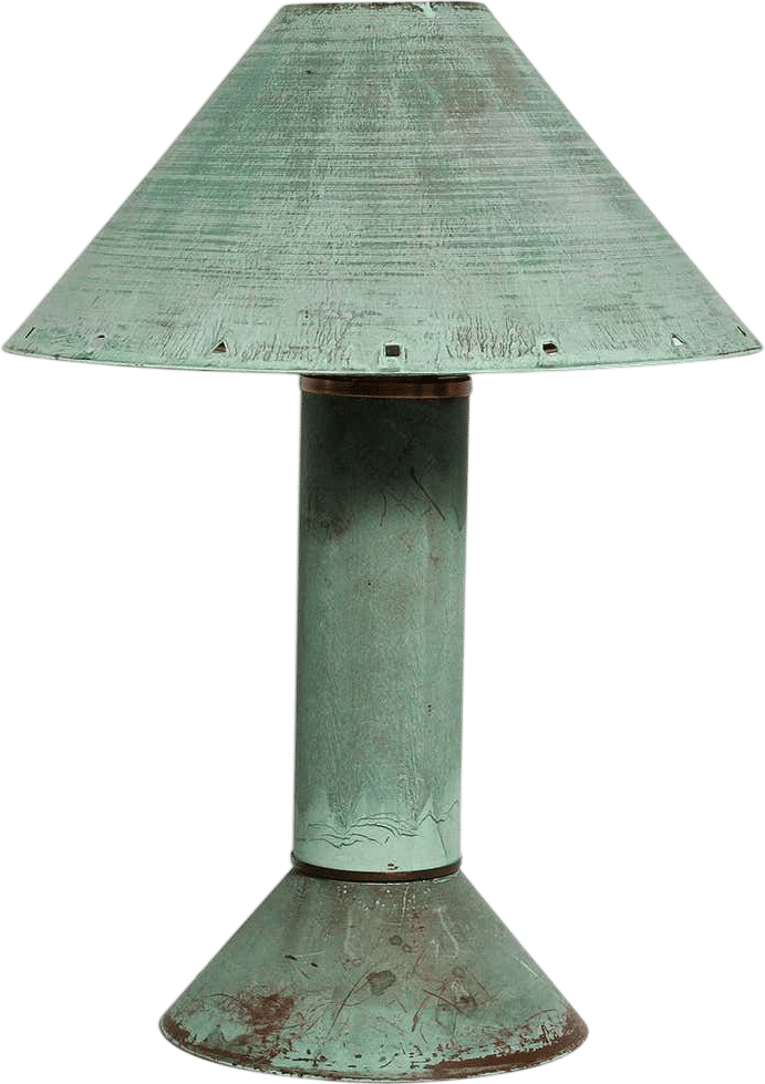 Patinated Copper Table Lamp