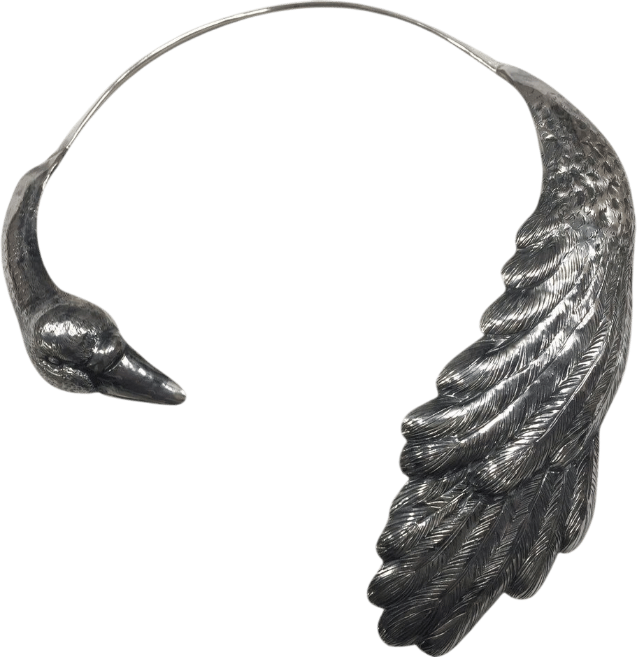 Swan Choker Sterling Silver Handmade Italy