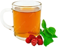 Drinking organic raspberry tea leaves to reduce cramps