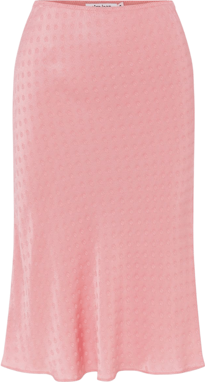 Bias Knee Skirt Jacquard Rosa