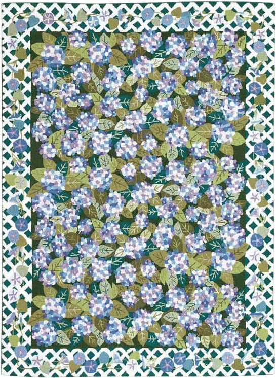 Hydrangea Rug 9x12