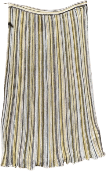 Vertical Stripe Knit Midi Skirt