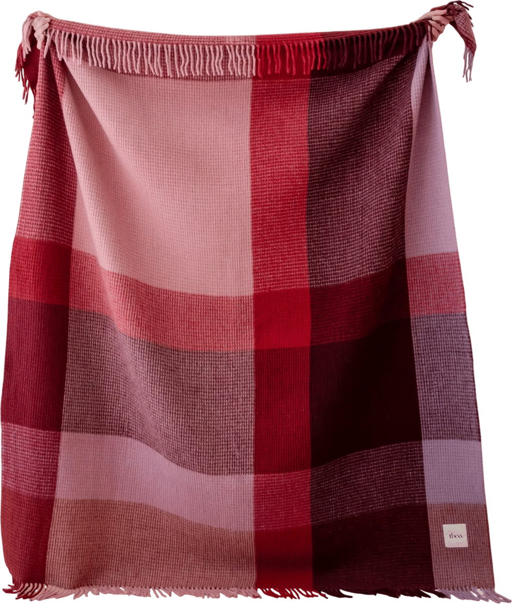 Recycled Wool Waffle Throw Blanket