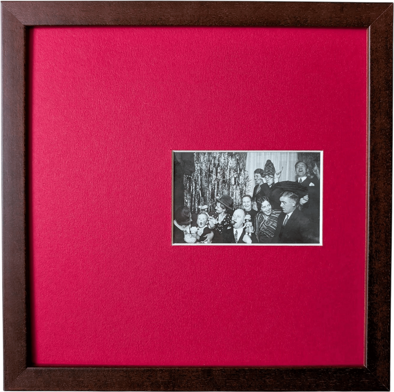 Framed Original 1950s New Year Photo | Vintage Party Mid Century Wall Art