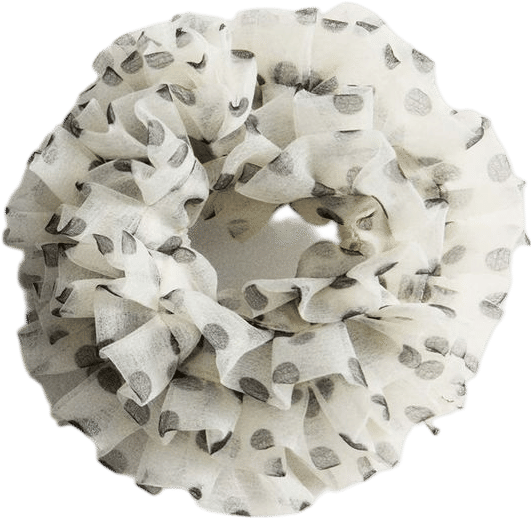 Polka-dot Flower Scrunchie