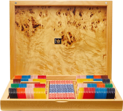 Burlwood Poker Set