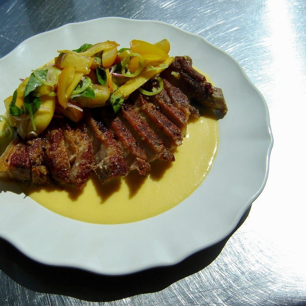 Pork Chop + Corn Hollandaise Recipe