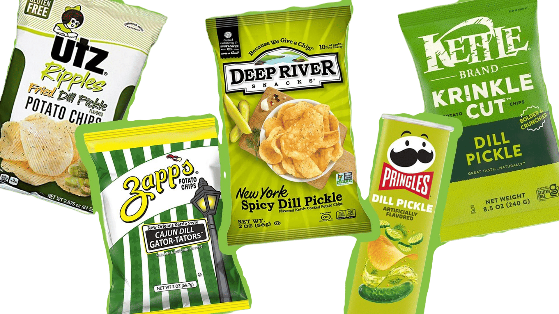 dill pickle flavored potato chips