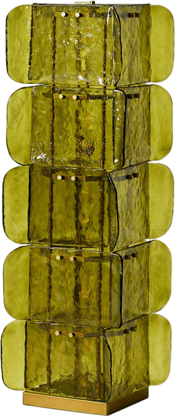Lush Glass Tower Floor Lamp