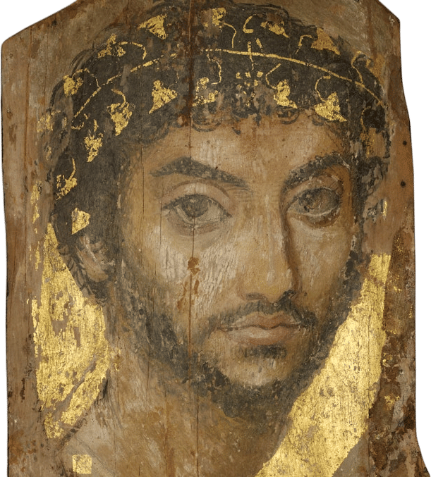 Portrait of a Man Wearing an Ivy Wreath Roman Period, early to mid–2nd century Egyptian; The Fayum, Egypt