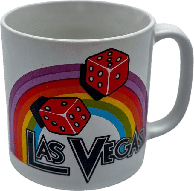 Vintage Las Vegas Coffee Mug, Retro Rainbow Dice Casino Souvenir 3.5” Tall - Etsy Canada